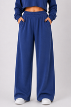 Solid Wide Leg Lounge Trousers