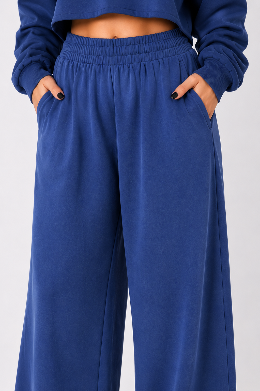 Solid Wide Leg Lounge Trousers