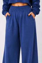 Solid Wide Leg Lounge Trousers