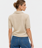 linen and cotton blend sweater for women