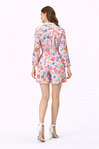 Floral Print Cotton Poplin Romper