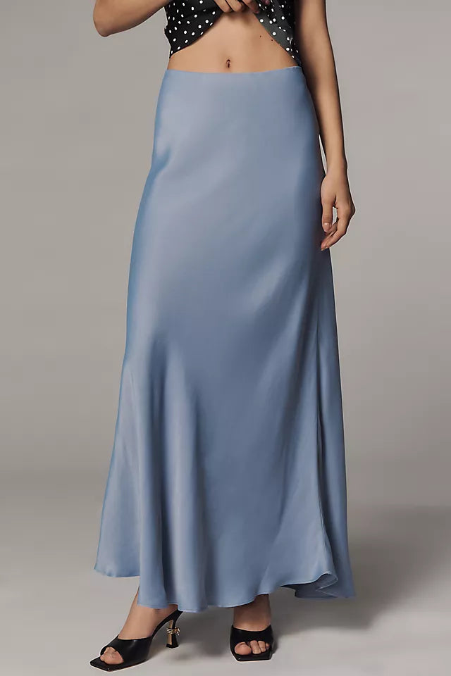 Viscose A-Line Maxi Skirt