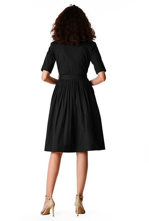 Cotton Poplin Belted Shirtdress