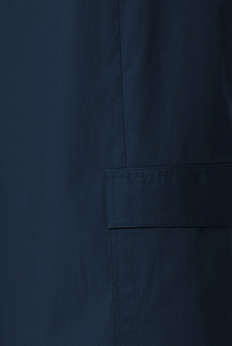 Cargo Pocket Poplin Palazzo Pants