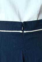 Cord Embroidery Cotton Poplin Full Skirt