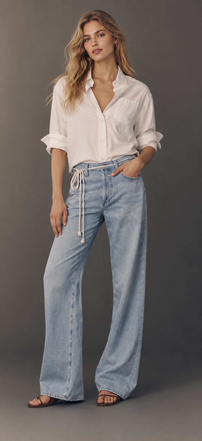 women's white cotton button-down shirt with chest pocket