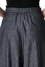 Cotton Chambray Palazzo Pants