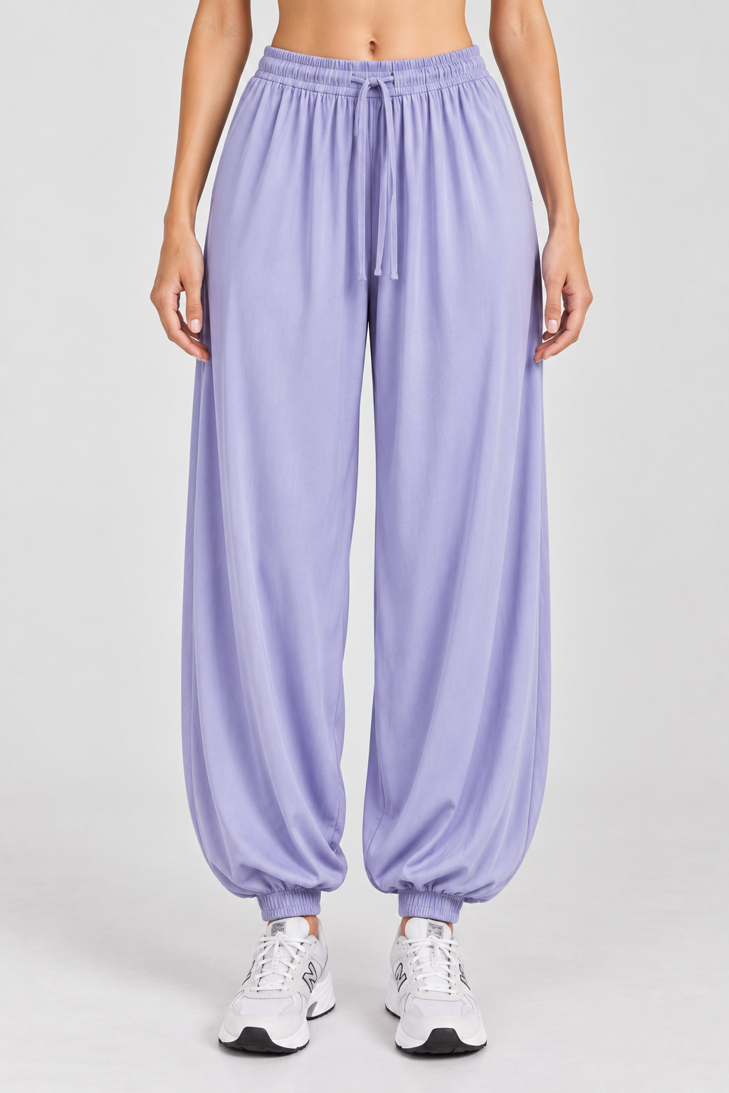 women's lavender modal relaxed-fit jogger pants