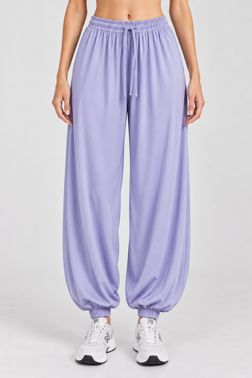 women's lavender modal relaxed-fit jogger pants