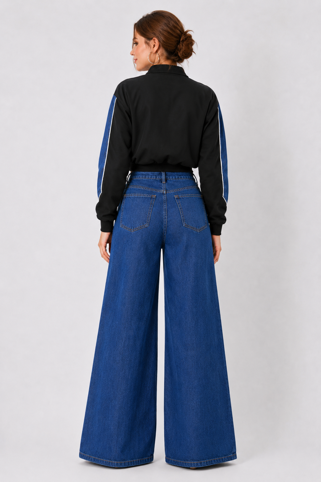 High Rise Wide Leg Denim Jeans