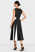 Colorblock Inset Cotton Poplin Dress
