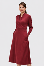 Cotton Jersey Surplice Dress
