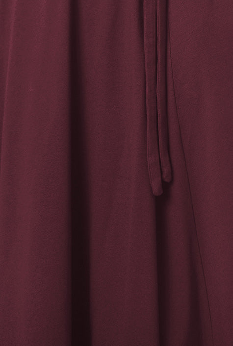 Cotton Knit Midi Wrap Dress