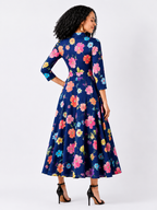 Floral Print Fit & Flare Maxi Dress