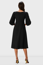 Empire Waist Jersey Crepe A-Line Dress