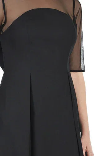 Nams-Ropa Grace square-neck sleeveless midi dress in a simple style, shown in a full-length view with smooth fabric and elegant fit.