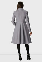 Melton-Look Frock Coat | Tailored Tan Wrap-Front Winter Coat