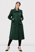 Melton-Look Long Coat