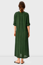 Rayon Crinkle Vented Shift Dress