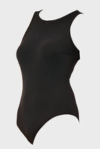 Sleeveless scoop neck jersey knit bodysuit by Nams-Ropa, stretchy fit, casual everyday essential for versatile styling.
