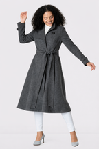 Wool Blend Sash Tie Coat