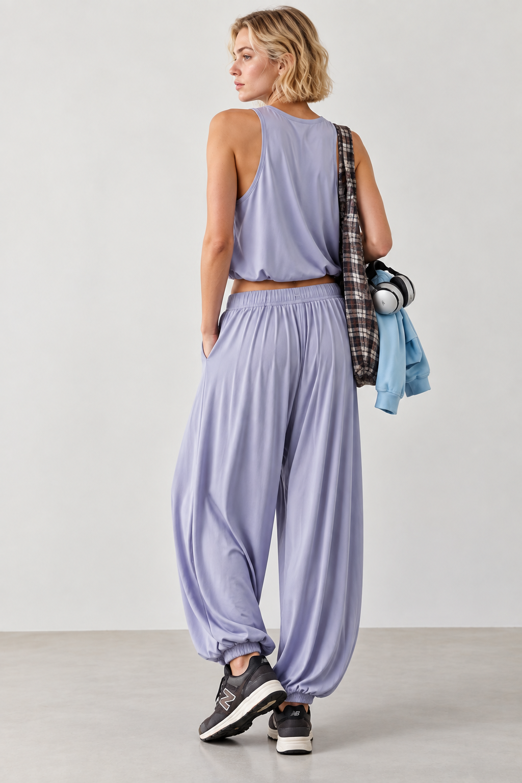 women's lavender modal sleeveless tank top