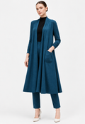 Cotton Jersey Longline Open-Front Shrug
