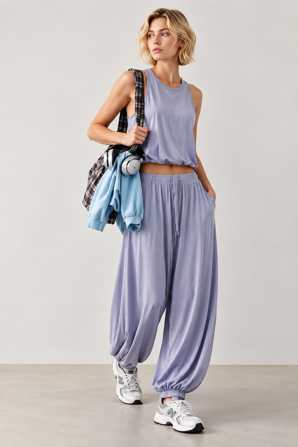 women's lavender modal sleeveless tank top
