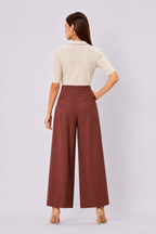 Release Pleat Wide Leg Soft Twill Pants