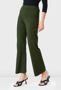 Pantalones de algodón de punto corte bota