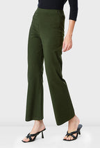 Pantalones de algodón de punto corte bota