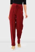 Cotton Jersey Drawstring Pants Crease Front