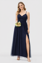 Mesh Pleated Sheer Maxi Dress