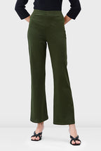 Pantalones de algodón de punto corte bota
