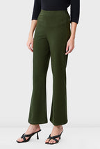 Pantalones de algodón de punto corte bota