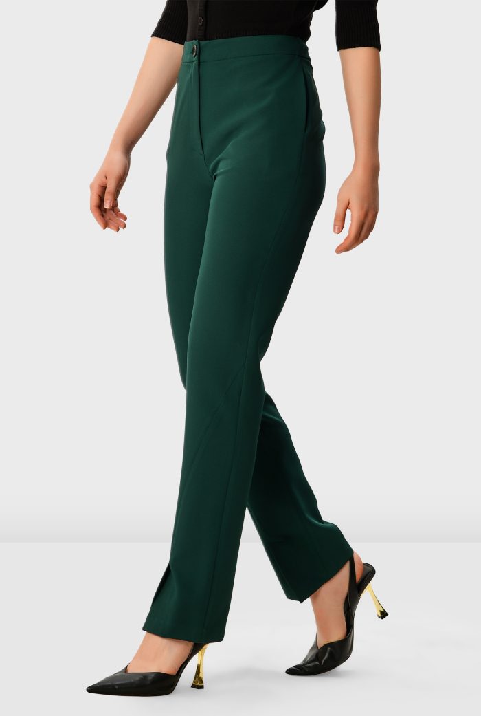 Crepe Twill Vented Pants