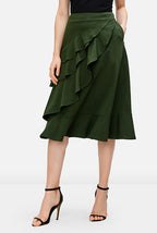 Ruffle Flounce Cotton Jersey Ruffle Flounce Skirt