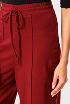 Cotton Jersey Drawstring Pants Crease Front