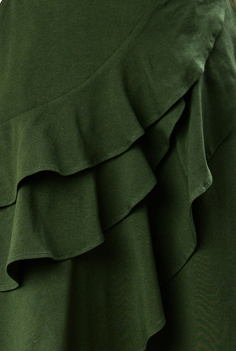 Ruffle Flounce Cotton Jersey Ruffle Flounce Skirt