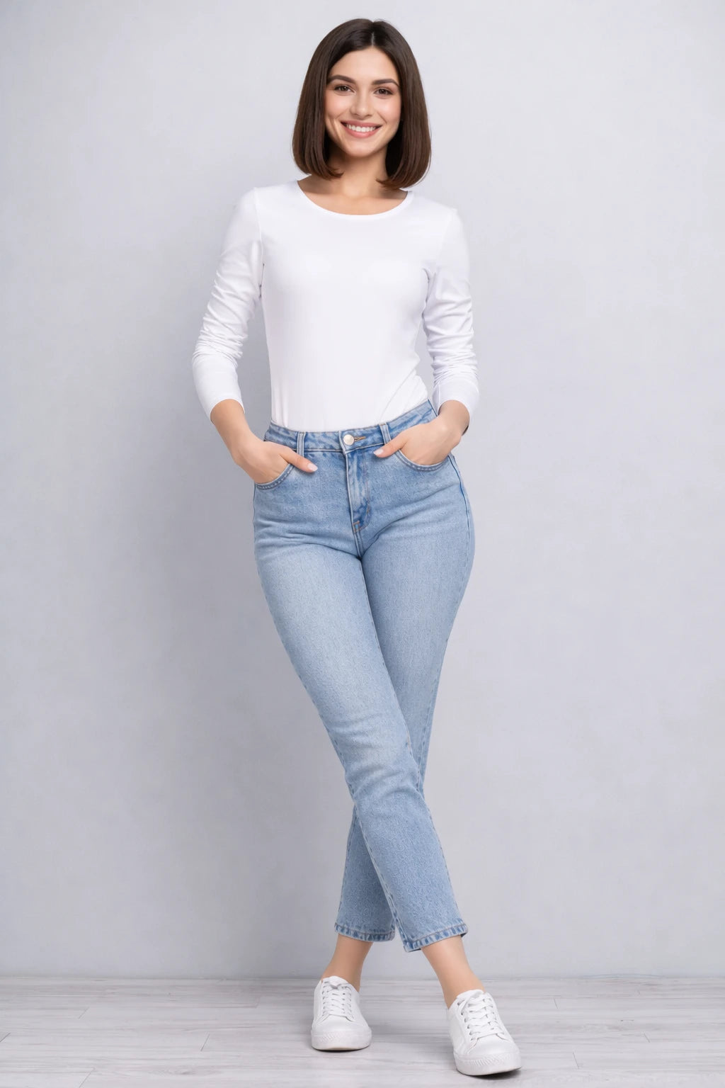 Light Blue cropped Jeans