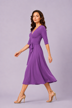 Tie Waist Empire Cotton Jersey Dress