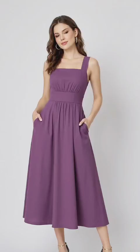 Banded Empire Cotton Jersey Dress