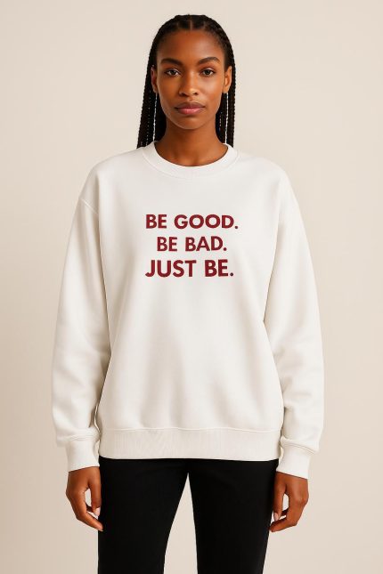Cream Motivational Slogan Sweatshirt