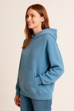 Blue Motivational Slogan Hoodie