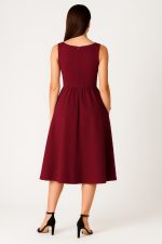 Banded Empire Cotton Jersey Dress | Square-Neck Sleeveless Midi Dress