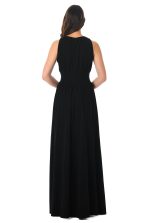 Pleated Cotton Jersey Knit Maxi Dress