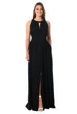 Pleated Cotton Jersey Knit Maxi Dress