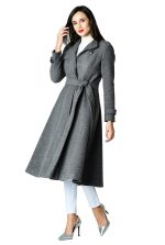 Wool Blend Sash Tie Coat