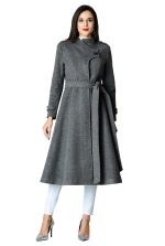 Wool Blend Sash Tie Coat