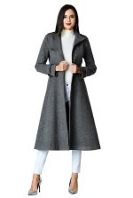Wool Blend Sash Tie Coat
